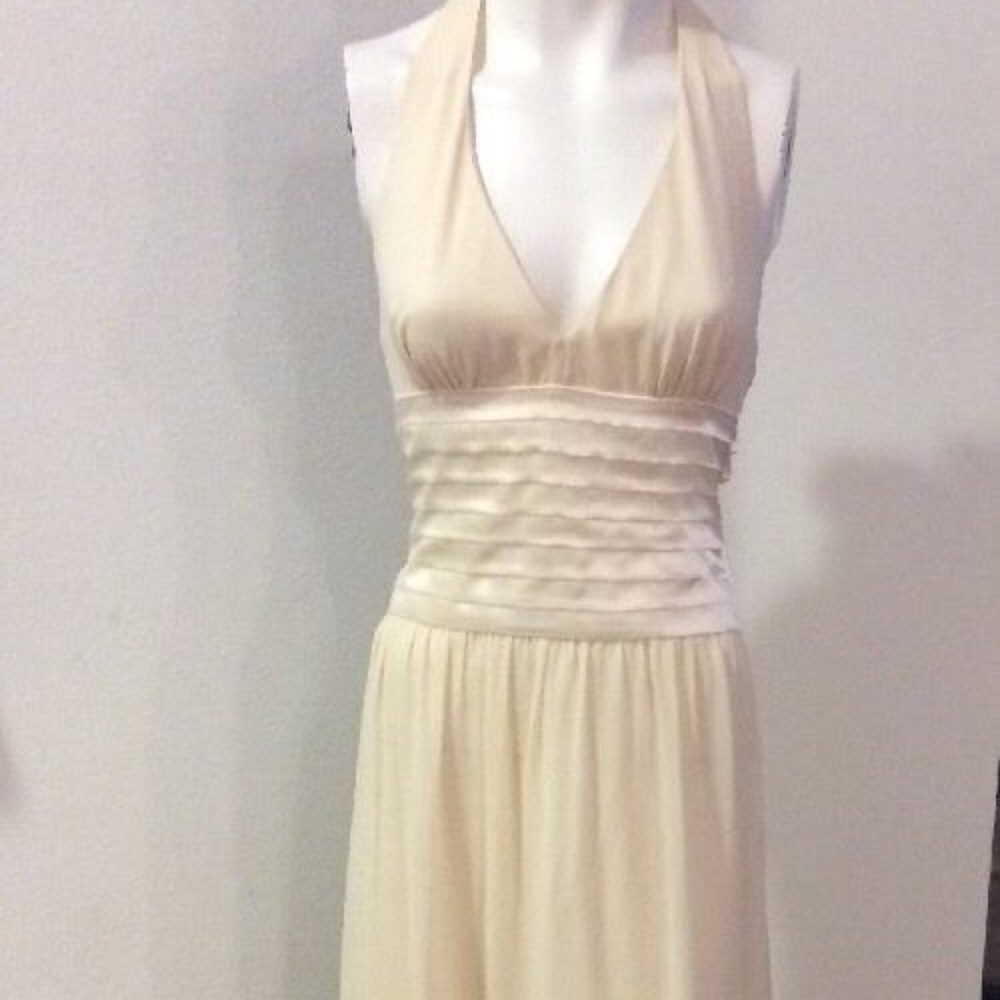 BCBG PARIS Designer Cocktail Dress Size 6 Beige